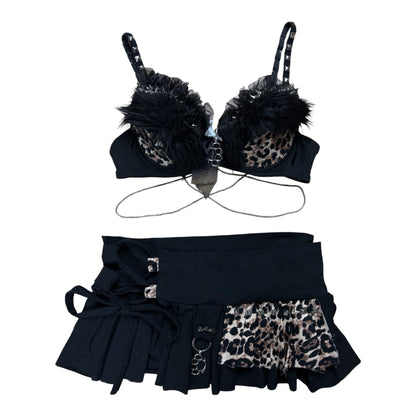 rave set leo print